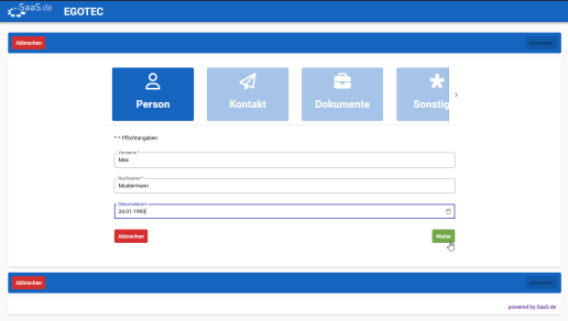 Application process step 3 Application process step 3
